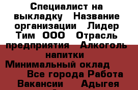 Специалист на выкладку › Название организации ­ Лидер Тим, ООО › Отрасль предприятия ­ Алкоголь, напитки › Минимальный оклад ­ 27 600 - Все города Работа » Вакансии   . Адыгея респ.,Адыгейск г.